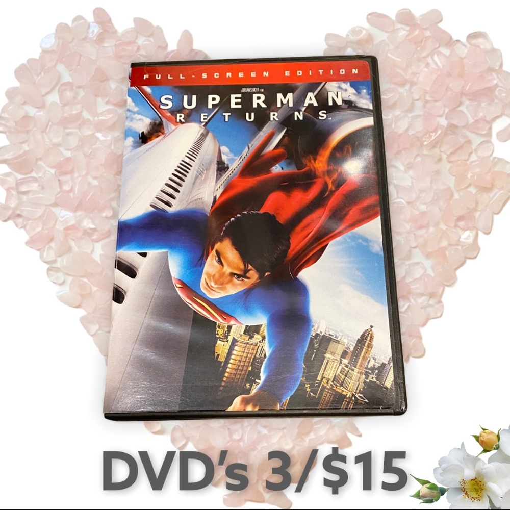 💖3/$15 Superman Returns full-screen edition DVD disc